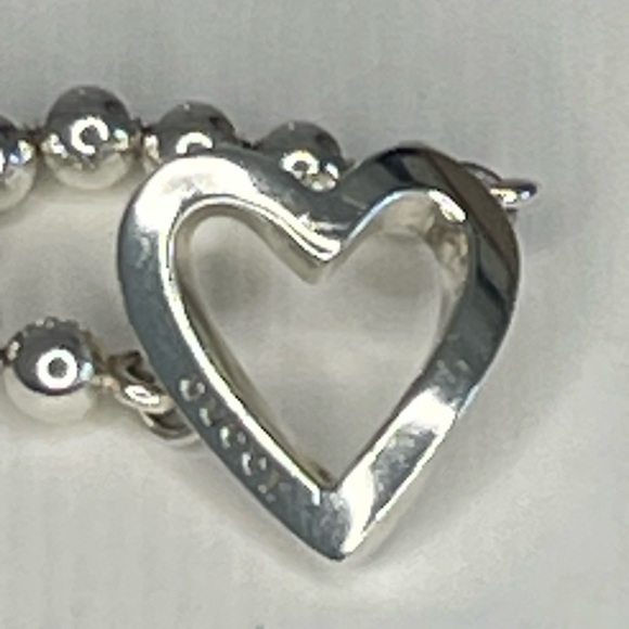 GUCCI Heart Silver 925 Ball Chain Ring sz:50 - Picture 2 of 9